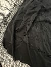 1920s silk noir piano shawl with hand embroidery 