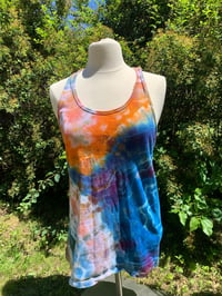 Image of Medium Orange/Blue Racerback Tank Top