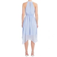 Image 2 of BCBG light blue stripe handkerchief hemline