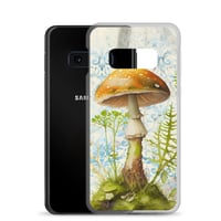 Image 12 of Gorgeous Blue Filigree and Orange Mushroom Fungus Clear Case for Samsung®