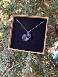 Image 4 of Sterling Silver Night Dragon Heart Necklace