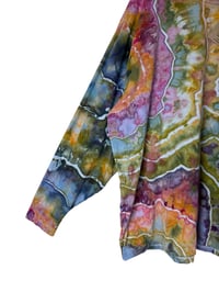 Image 3 of XXL Unisex Adult Soft Long Sleeve Tee in Autumn Geode Ice Dye