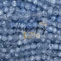 10mm Crackle Clear/Icy Blue