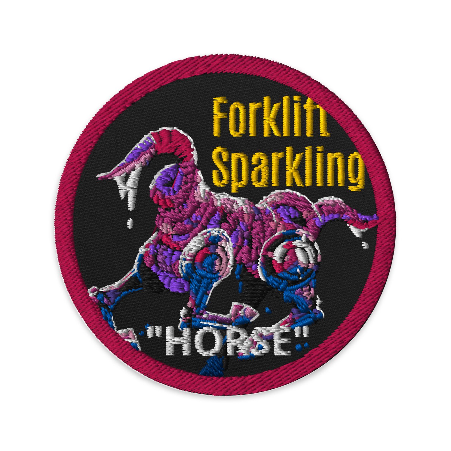 Image of Forklift Sparkling Embroidered Patch