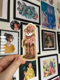 Image 2 of Matte sticker - ‘Just a (cow)girl’