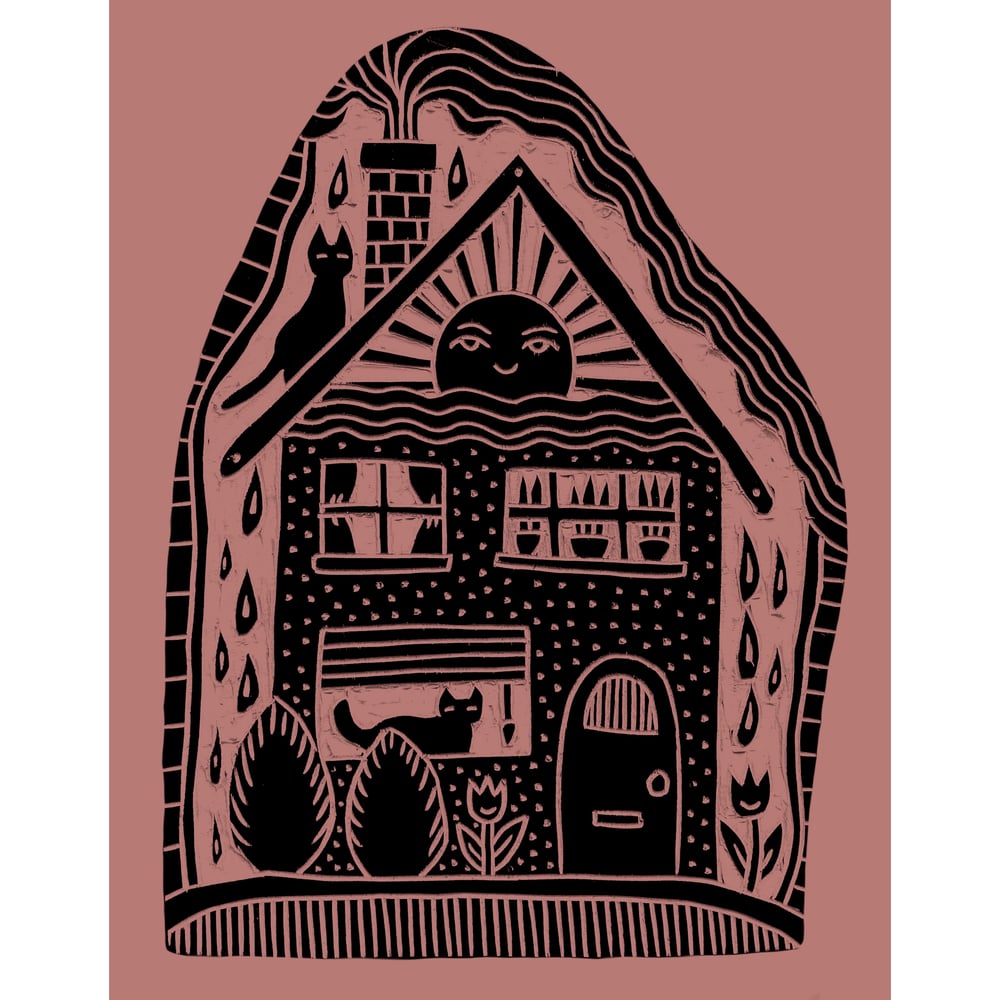 Image of Two cats and a little house shirt PRESALE