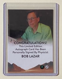 Image 2 of Bob Lazar autographed limited edition card 