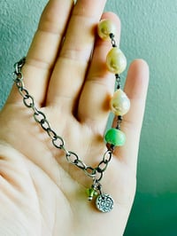 Image 4 of chunky baroque pearl and chalcedony bracelet