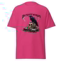 Image 5 of Between Worlds Raven Shirt – Gothic Crow and Skull Unisex T-Shirt | Dark Mystical Raven Art