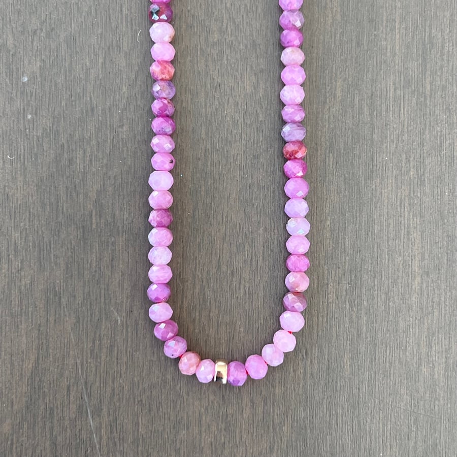 Image of Oops! All Rubies! Necklace with 14k Rose Gold
