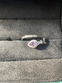 Amethyst snake ring S925