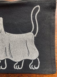 Image 4 of 'Ghost Cat' blockprinted zipper pouches
