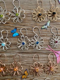 Image 2 of Sterling Neon Apatite Bloom Earrings