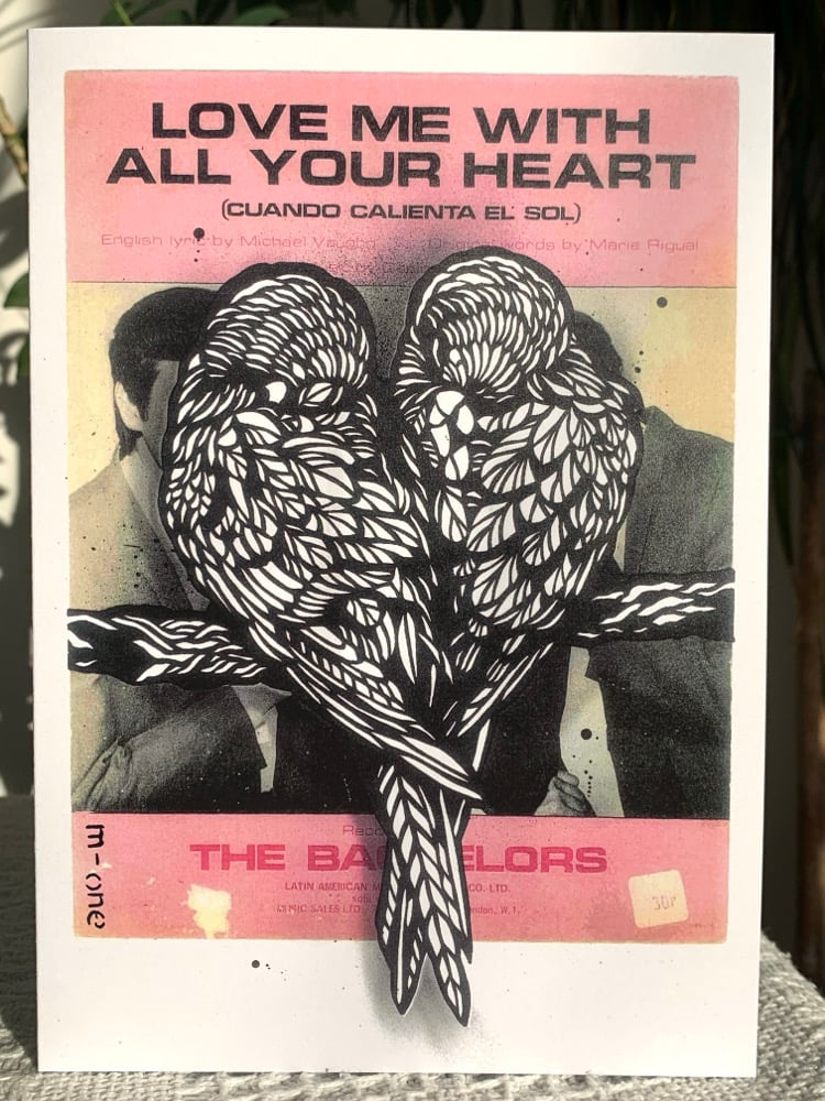 Image of ‘Love Me With All Of Your Heart’ greetings card (A5)