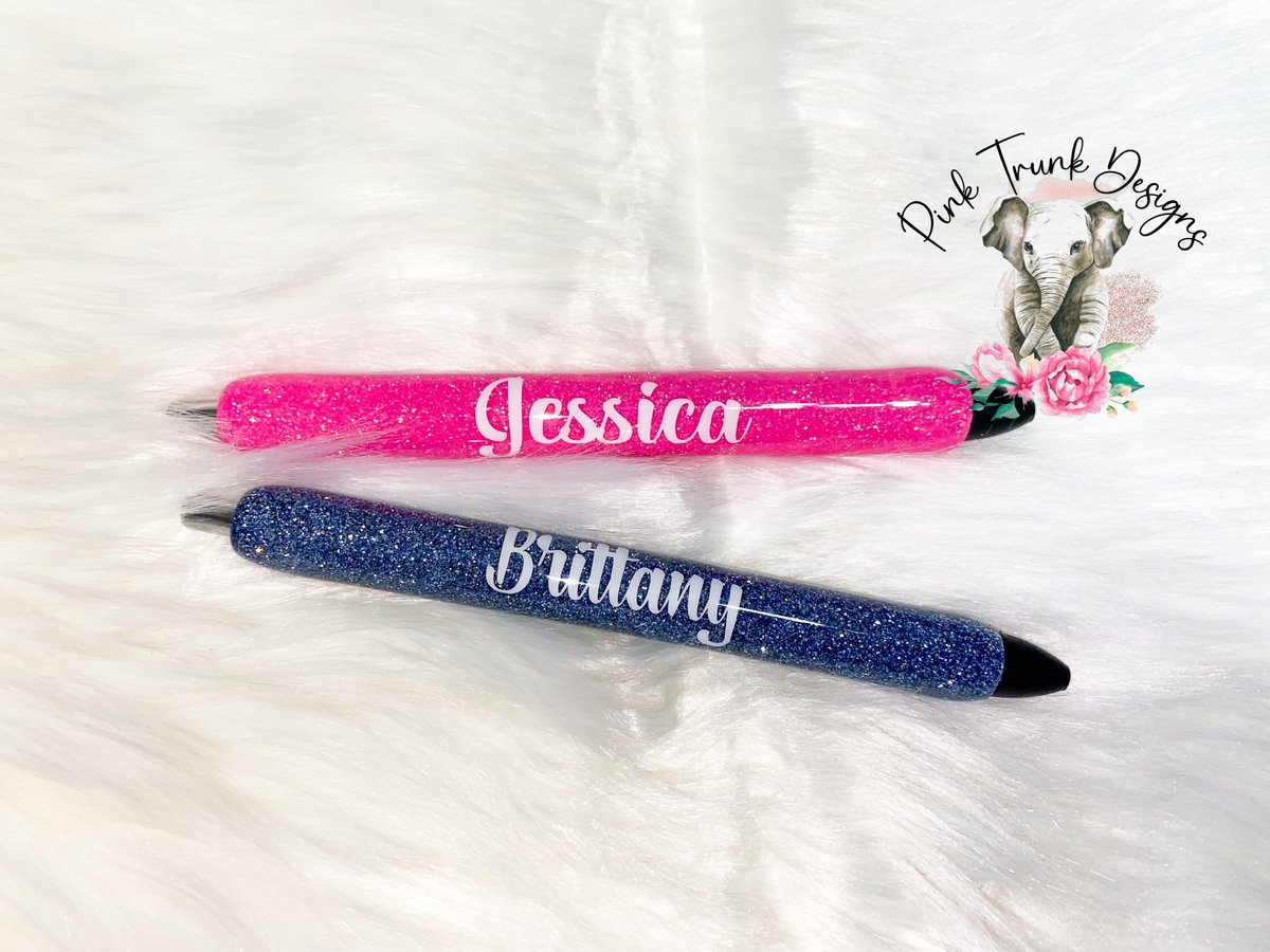 Glitter Personalized Gel Pens, Custom Epoxy Glitter Pens