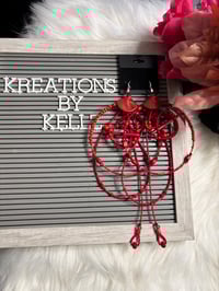 Image 1 of Red Foxx Large Hoops