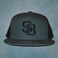 Image 1 of S8 High Profile Snapbacl - Charcoal, Black Mesh, Black S8