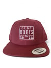 Burgundy square logo SnapBack 