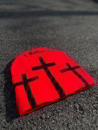 Image 4 of “I AM GOD’S CHILD” Satin Lined Red Beanie