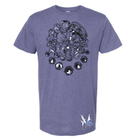 Moon Thief Tee v2 - Purple (Blue Print)