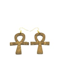 Image 2 of Boucle d’oreille Ankh Bois 