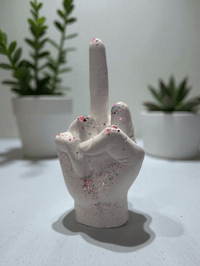 Image 1 of Mini Sparkle Middle Finger - Funny Desk Decor & Sassy Gift