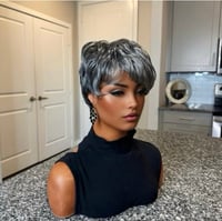 Image 2 of Derra Short Silver Pixie Wig - Modern Women Hair