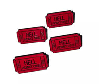 Image 1 of TICKET TO HELL ENAMEL PINS