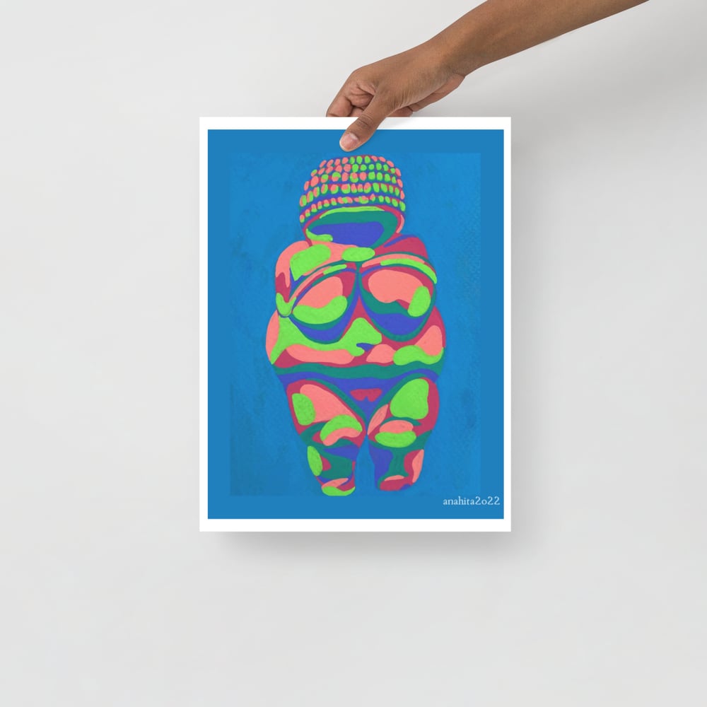 Image of Neon Willendorf Poster Print