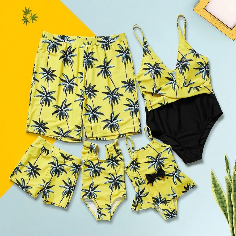 Mumma Me Palm Tree Swimwear also in yellow Mumma Me