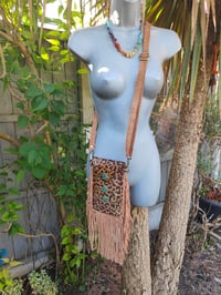 Image 2 of Yellowstone mobile bag - leopard turquoise charm 