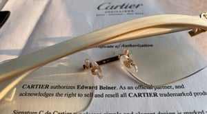 Image of 100% AUTHENTIC CARTIER White 18k Real gold CT0286O - Retail 