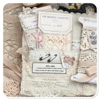 Image 8 of French lace tattered  Sewing Book/Needle book with lace samples