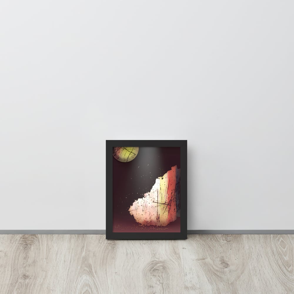 Chair & Planet - Framed Poster