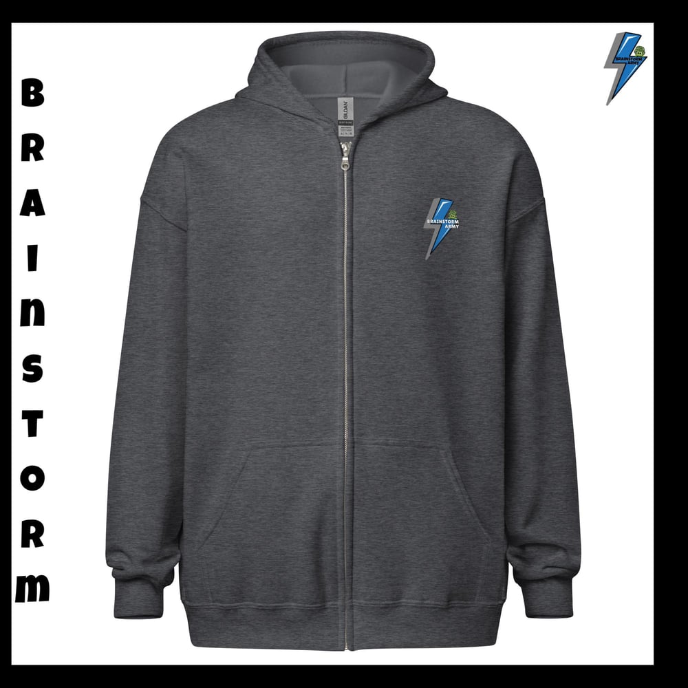 Brainstorm Army heavy blend zip hoodie