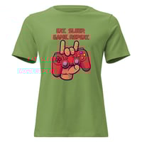 Image 6 of Women's Relaxed T-Shirt, Eat Sleep Game Repeat T-Shirt | Funny Gamer Graphic Tee