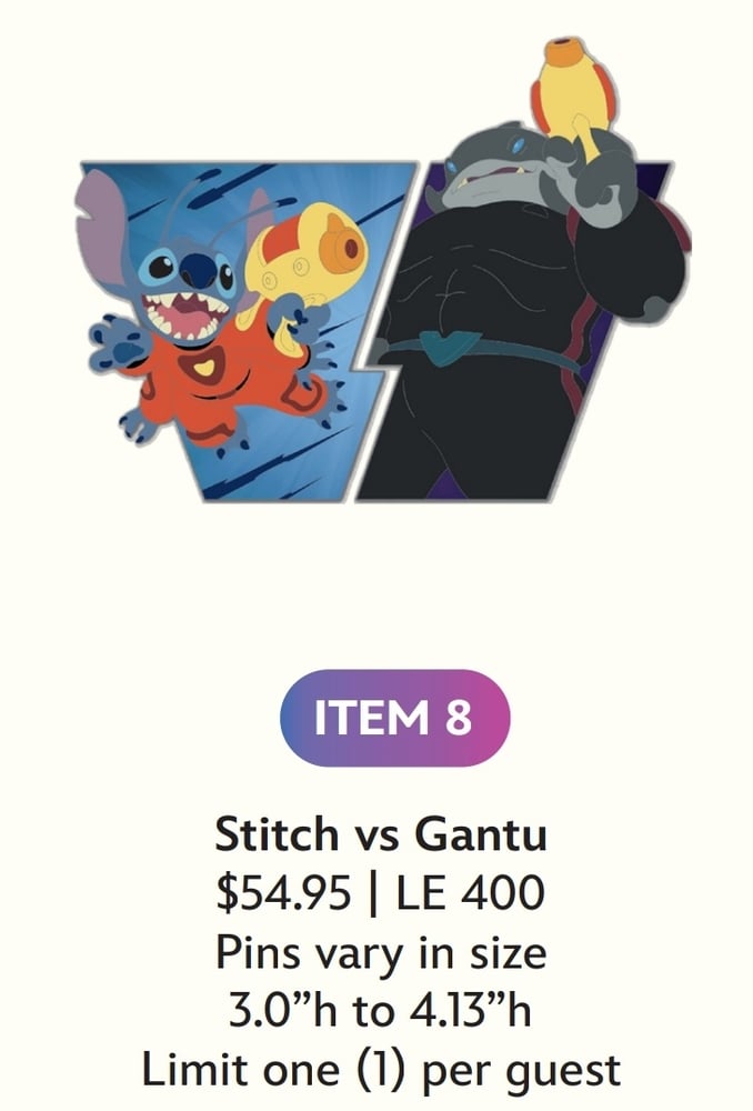 Image of Stitch disney Heroes vs. villains wdi le 400 pin