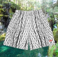 Image 1 of "Netscape" recycled unisex mesh shorts (white)