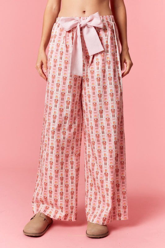 Image of Pink/Cream Toy Soldier Lounging Pants