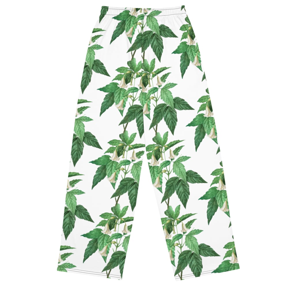 Image of Plant All-over print unisex wide-leg pants