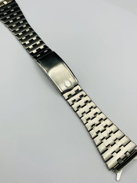 Image of Vintage 1970's omega stainless steel gents watch strap bracelet,clean, 19.4mm,straight lugs,