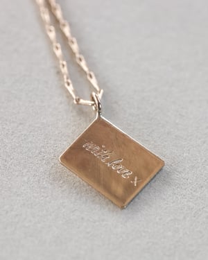 Image of 9ct yellow gold ‘With Love’ necklace