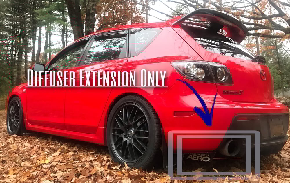 Image of Mazdaspeed 3 (2007-2009) Diffuser Extension (ADD-ON)