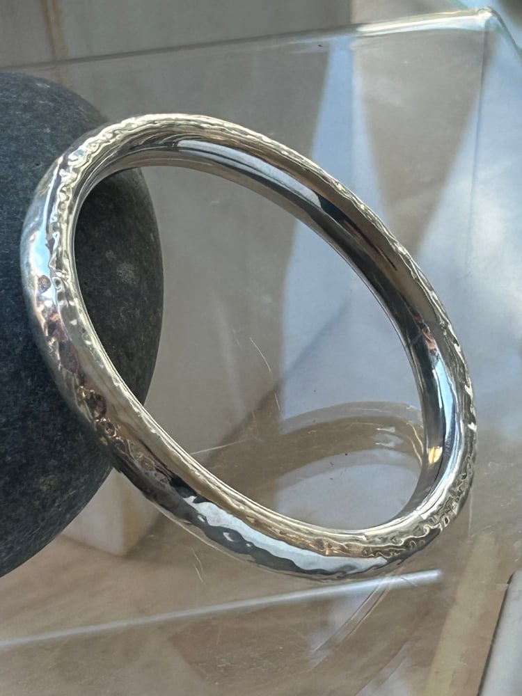 Image of Chunky Sterling Silver Bangle 