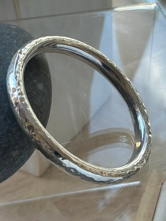Image of Chunky Sterling Silver Bangle 