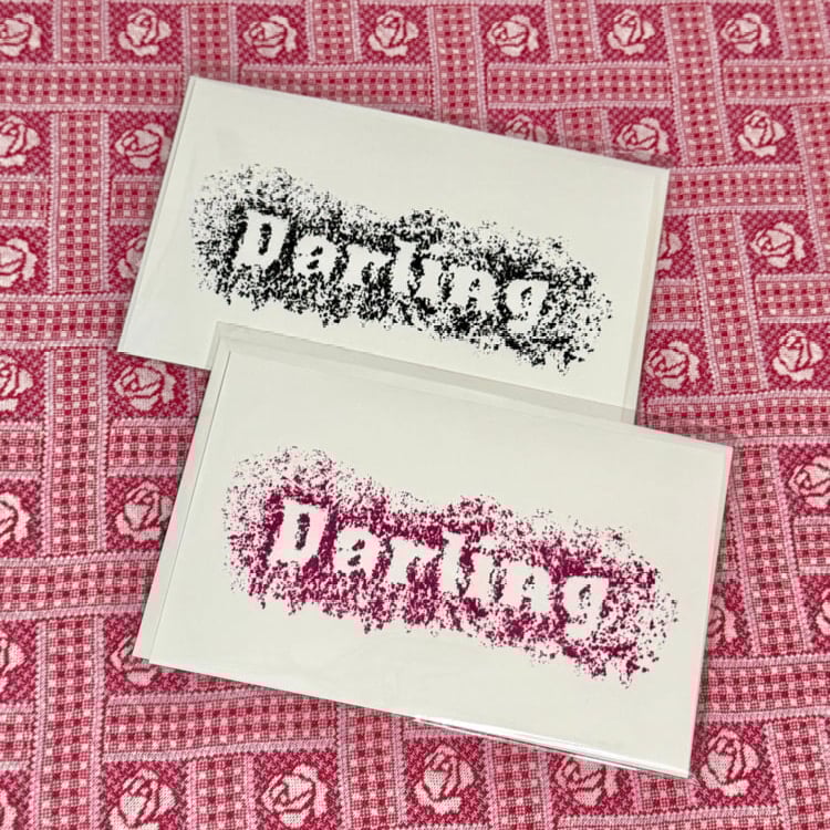 Image of "Darling" Headstone Rubbing Valentine