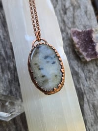 Image 1 of Electroformed green tourmaline in quartz necklace 03