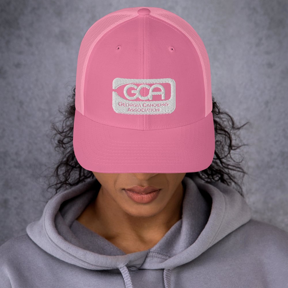 Image of Retro Trucker Cap, Solid Color, white logo