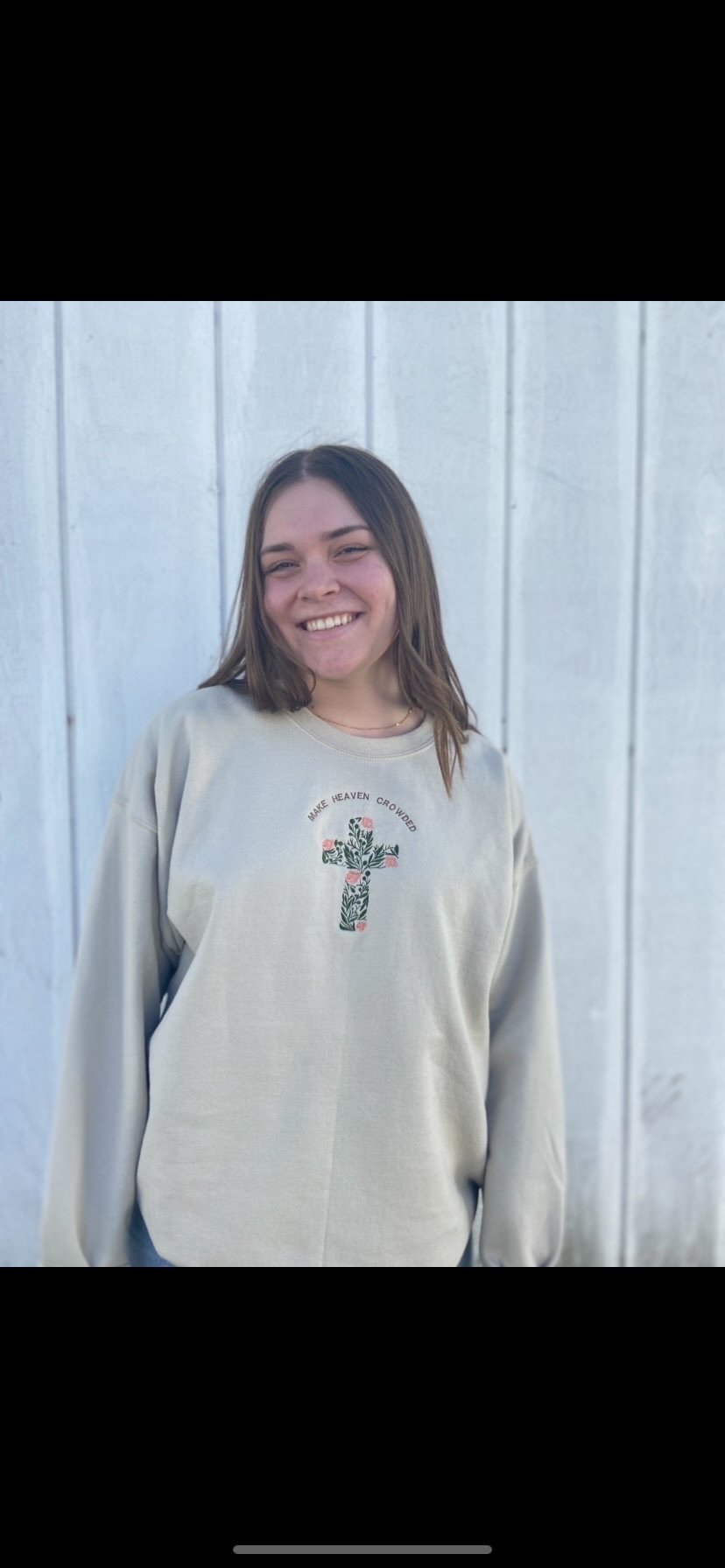 Image of Floral cross crewneck 