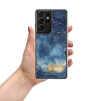 Image 18 of Celestial Constellation Night Sky Stars and Clouds Painting Clear Case for Samsung®